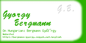 gyorgy bergmann business card